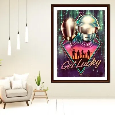 Daft Punk Get Lucky Poster Canvas Wall Art Home Decor • $129.99