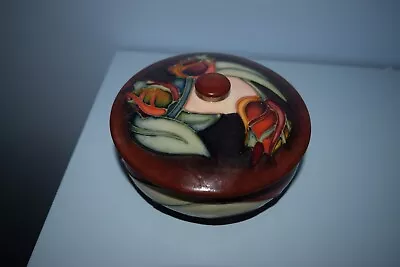 £85 • Buy A Rare Moorcroft  Red Tulip  222 Shape Powder Bowl By Sally Tuffin   1991