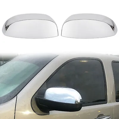 For 07-13 Chevy Silverado Gmc Sierra Chrome Top Half Mirror Covers Replacement • $23.80