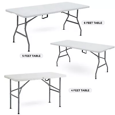 Catering Camping Heavy Duty Folding Trestle Table Picnic Bbq Party 4ft 5ft & 6ft • £22.45