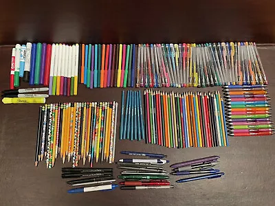 Huge Mixed Lot Of  175+ Pens Pencils Paper Mate Crayola Sharpie Simply Smooth • $19.99