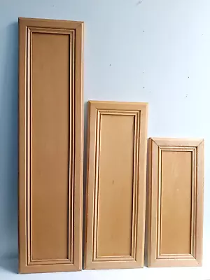 3 Maple Wooden Cabinet Doors Natural Finish Old Stock • $150