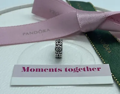 $25 • Buy Pandora  Sparkling Forest Flower  Spacer Charm - 791224CZ - Retired Authentic