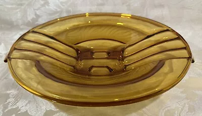 August Walther & Söhne - Art Deco Bowl - 1937 'Orient' - Pressed Glass - Amber • £179.99