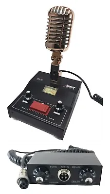 COMBO DELTA M2 GOLD CB HAM Base Mic & EC1 Mic Amp Echo Chamber/Roger Beep 4 Pin! • $229.95