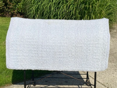 $20 • Buy Baby Blue Woven Western Horse Saddle Blanket / Pad ~ 35  X 36 