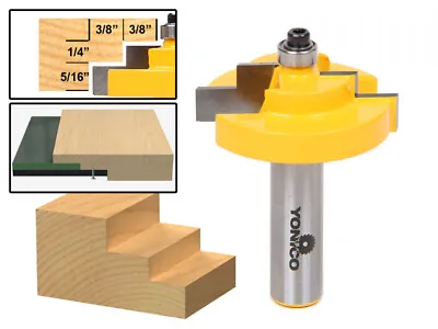 1/4  Glass Stepped Rabbet Router Bit - 1/2  Shank - Yonico 18126 • $18.95