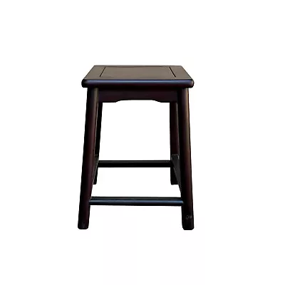 Chinese Oriental Brown Wood Ming Style Square Shape Stool Table Cs7576 • $451.75