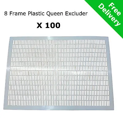 100 X 8 Frame Plastic Queen Bee Excluder - Beekeeping Box Beehive Excluders Hive • $449.90