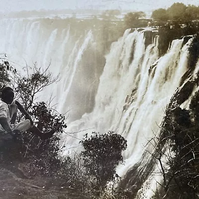 Antique 1910 Victoria Falls Zambia Zimbabwe Stereoview Photo Card P2506 • $24.99