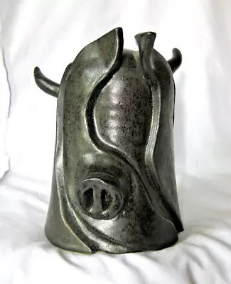 Art Pottery Sculpture Modern Abstract Bull & Swine Head • $24