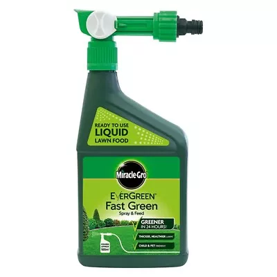 Miracle-Gro Evergreen Fast Green Ready To Use Liquid Lawn Food Spray 1 LTR 100m2 • £12.95