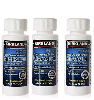 Kirkland Minoxidil 5% Extra Strength 3 Month Supply Mens Hair Loss Treatment • $17.97