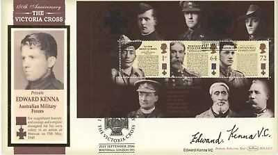 VICTORIA CROSS First Day Cover 2006 CERTIFIED SIGNED EDWARD KENNA VC • £7.99