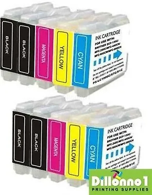 10PK Brother LC51 LC-51 4-Black & 2ea Cyan Magenta Yellow MFC 240C 3360C 440CN • $10.75