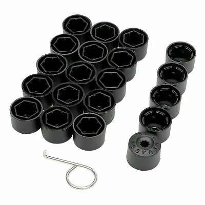 20pcs Wheel Lug Nuts Bolt Covers Caps 17mm Black For VW Touran Golf 1K06011739B9 • $3.89