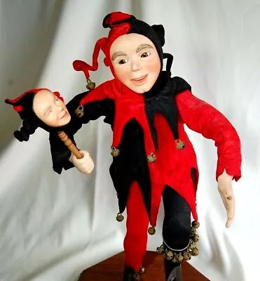 Court Jester~Sculptor~Maureen Nalevanko~ART Porcelain~vintage~Rare~Doll 42/350  • $79