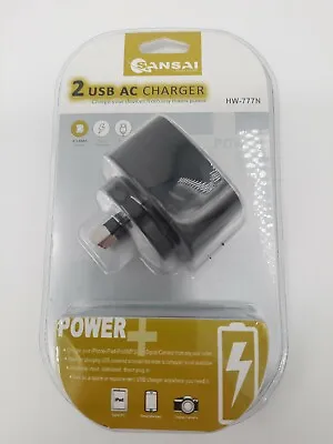 Sansai Dual USB Port Adapter Wall Charger HW-777N • $21.95