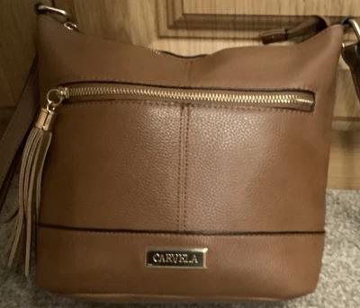 £25 • Buy Carvela Tan Cross Body Bag With Tassel Excellent Condition