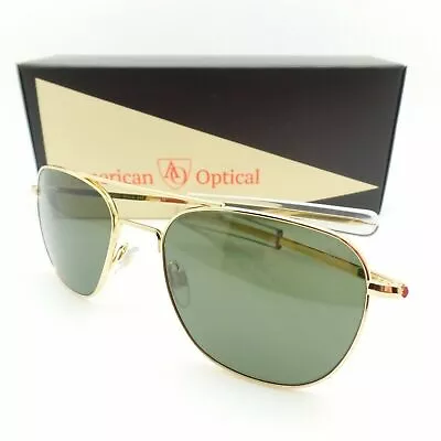 AO American Optical Original Pilot 23k Gold Green Lens Options New Sunglasses • $280