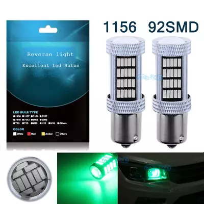 2x 1156 Green 92smd-4014 LED Bulbs Daytime Running Light DRL High Power 1800LM • $14.28