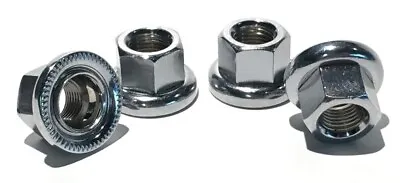 MCS SPINNER 3/8  (10mm) HUB AXLE NUTS CHROME (Set Of 4) • $9.99