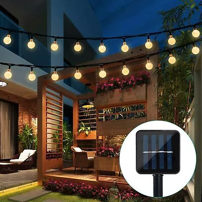 LED Ball Solar Light Party Fairy Outdoor Retro Ball String Lights Patio Garden • £16.99