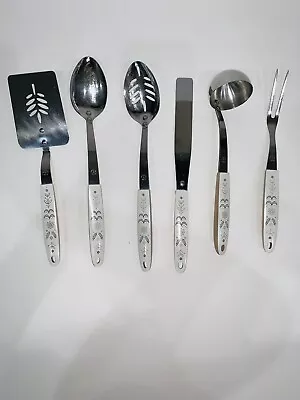 6 Vintage Flint Stainless Arrowhead Harvest Wheat Cook & Serve Utensil Set • $32.49