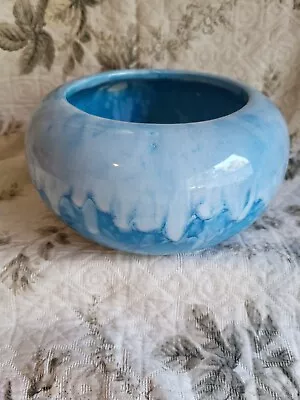 Vtg Frank Moreno 60s California Pottery Drip Glaze Turquoise Planter • $100