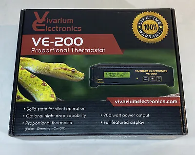 $119.99 • Buy Vivarium Electronics VE-200 Thermostat Bearded Dragon Crested Gecko Reptile L...