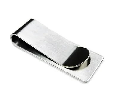 Stainless Steel Money Clip Silver Metal Pocket Holder Wallet Credit Card Holder • $3.99
