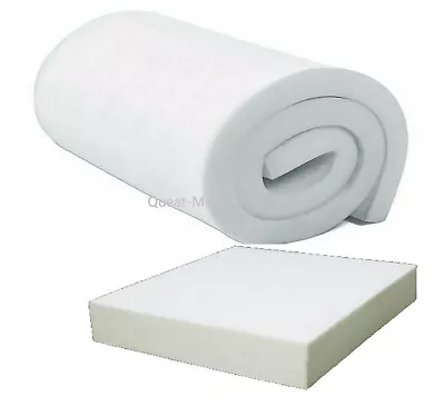 HIGH Density Upholstery Foam Cushions Seat Pad Sofa Replacement Cut To Any Sizes • £8.99