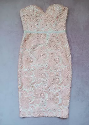 Elle Zeitoune Size8 $250 BNWT  Morgan  Apricot Dress W/ Detachable Straps • $76