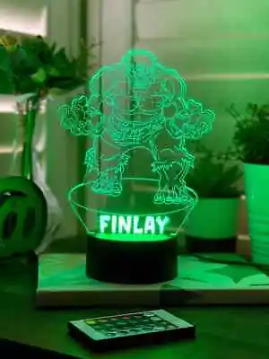 PERSONALISED THE HULK Name Night Light 3D Acrylic LED 7 Color Table Lamp Gift AU • $41.99