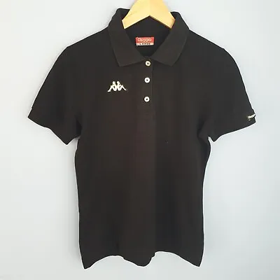 KAPPA Polo Shirt Mens Large Black T-Shirt Tee Tennis Golf Top • £5