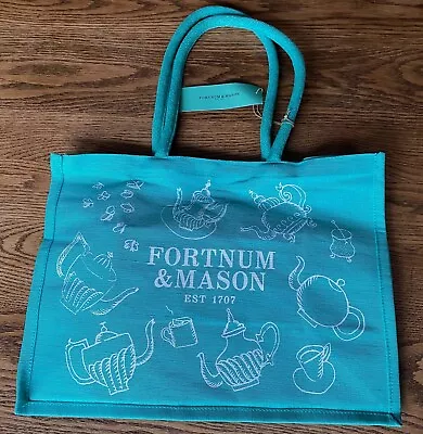 Fortnum & Mason  Time For Tea  Large Tote Bag- New With Tags - Estate Find • $14.95