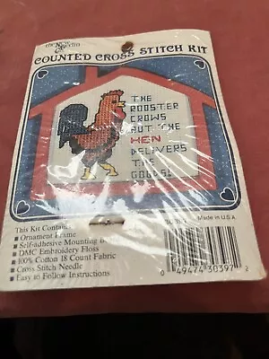 Vintage The New Berlin Co Counted Cross Stitch Kit-rooster New • $3.25