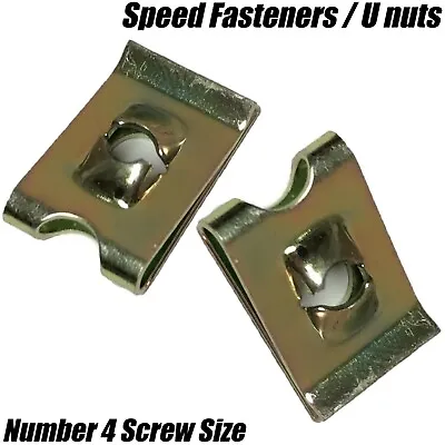 £3.28 • Buy 20x NO. 4 SPEED FASTENERS U CAPTIVE NUTS SPIRE CLIPS INTERIOR PANEL FIXINGS