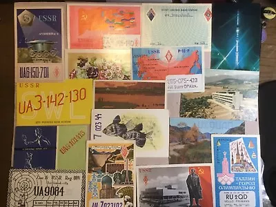 Vintage Lot 16 USSR Moscow QSL Cards Postcards • $20