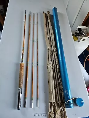 VINTAGE EBISU 4pc Bamboo  FLY ROD Fishing Pole • $35