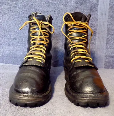 Vintage Leather Packer Logger Fire Fighter Boots Men's Size 9.E  Made In USA  • $74.99