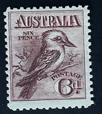 STAMPS AUSTRALIA PREDECIMAL KGV 1914 ENGRAVED 6d KOOKA FINE MINT UNHINGED ASC 14 • $195