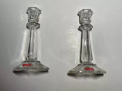 Mikasa Crystal Oxford Candle Holders Candle Sticks MIB 61673 • $14.99