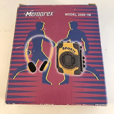Memorex 2068-1M Sports Cassette Tape Player AM/FM/Watch Walkman • $22.49