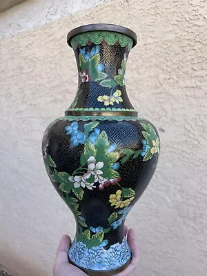 Large Chinese Antique Cloisonne Vase ( Damaged And Repaired) • $22