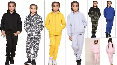 Boys Girls Kids Uniform 2set Trousers Hoodie School P.E Bottom Tracksuits Fleece • £14.99