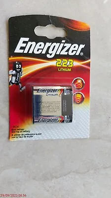 £4.95 • Buy NEW Energizer 223 6V Lithium Camera Battery CR-P2,CR223,DL223 Dec 2026 EXPIRY