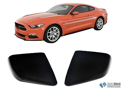 Gloss Black Tape-On Overlay Mirror Cover For 2015-2023 Ford Mustang W/Turn • $56.28