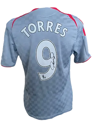 £225 • Buy Fernando Torres Signed Liverpool 2008/09 Away Shirt