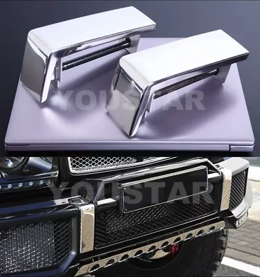 USA STOCK 2x Polished Chrome Front Bumper Caps For Mercedes W463 AMG G63 G Class • $155.80